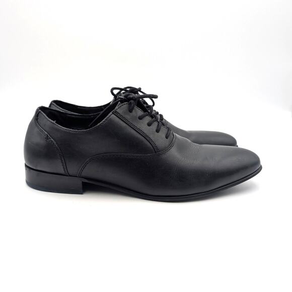 Vince Camuto Jensin Lace-Up Oxford Shoes Plain Toe Men\'s Black Size US12M EU45 main image 6